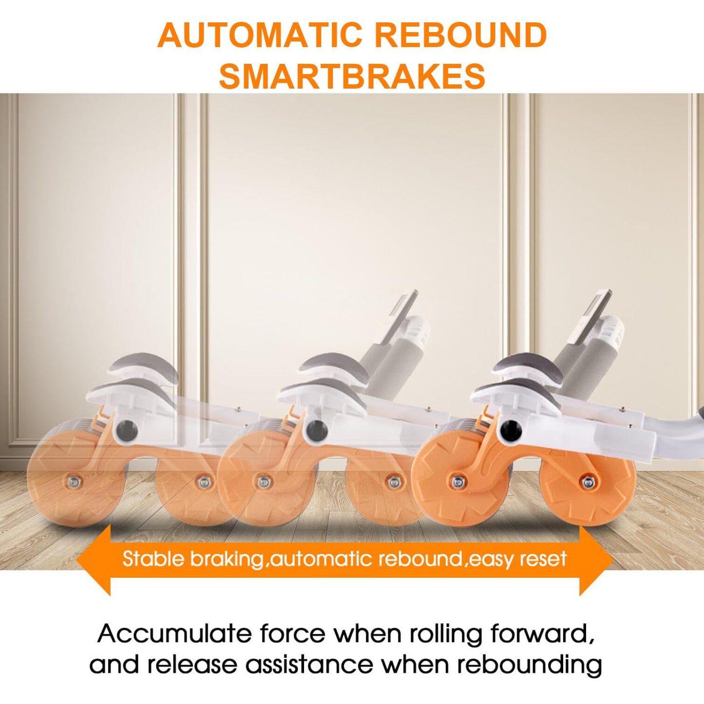 2026 Upgraded Ab Roller Wheel with Knee Mat &Timer - Automatic Rebound Abdominal Wheel with Elbow