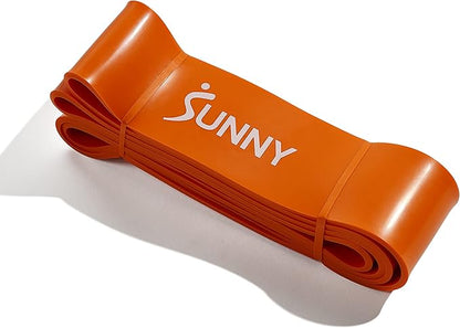 Sunny Health & Fitness Versatile Resistance Bands (Single or Combo Set) for Strength Training, Power Cage, Squat Rack, Home Gym, Body Stretching, Physical Therapy – 100, 140, 160, 180 & 10-75 LB Combo