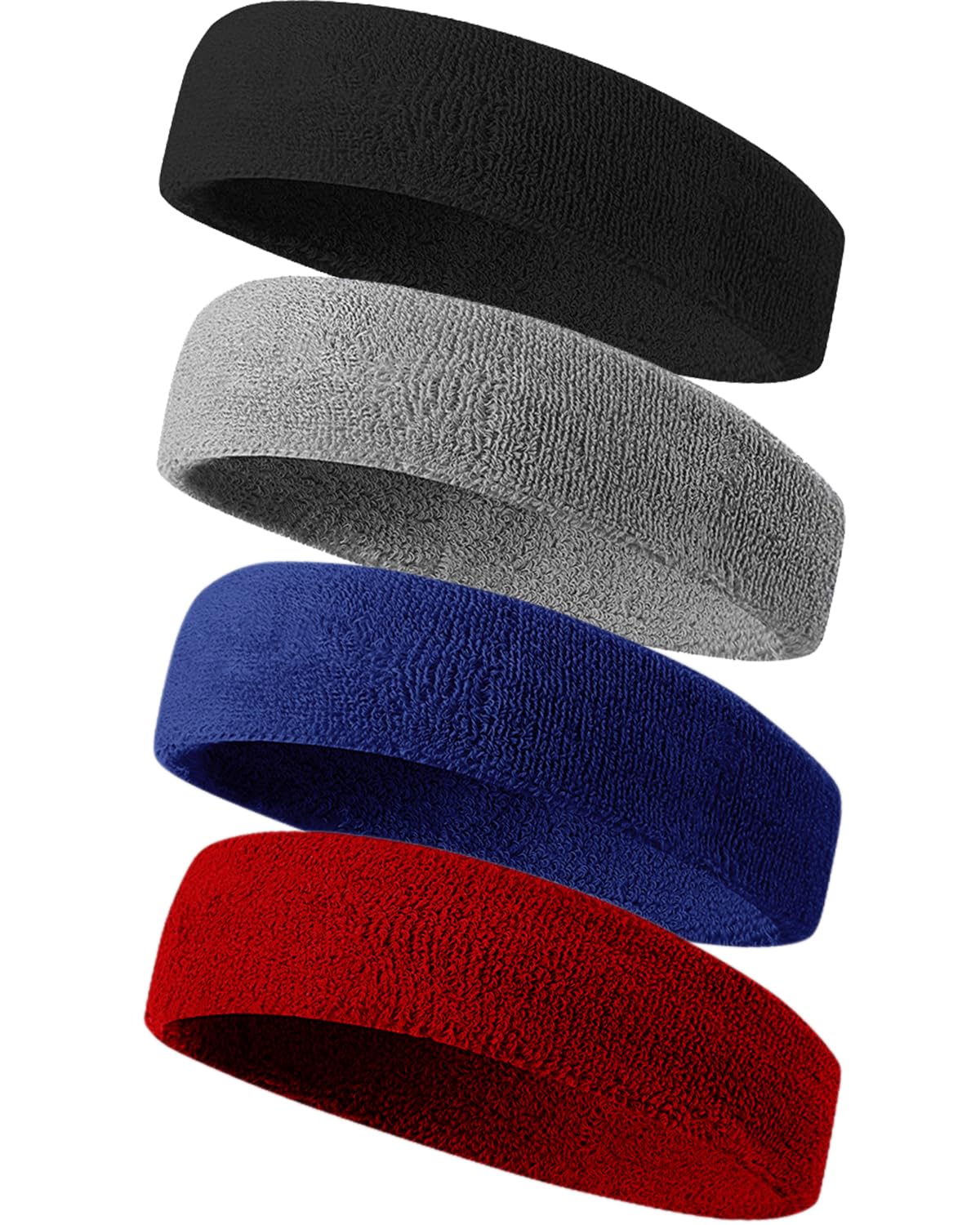 Tanluhu Sweatbands Sport Headbands for Men & Women,Terry Cloth Sweat Band for Tennis, Running