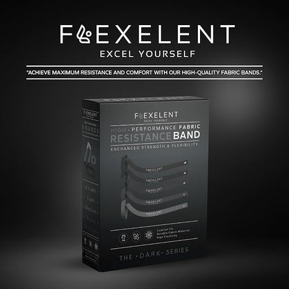 Fabric Resistance Bands for Working Out with 5 Strength Levels - Extra Light to Extra Heavy, Thick Resistance Workout Bands for Legs, Glutes, Hip, Stretching, Strength Training, and Physical Therapy