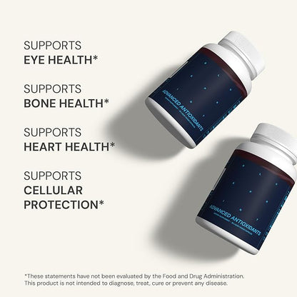 Blueprint Bryan Johnson Advanced Antioxidant Supplement ??Lutein, Zeaxanthin, Lycopene, Vitamin K1, K2 ??Vegan Capsules for Vision, Bone & Heart Support ??Updated Formula of Essential Softgels