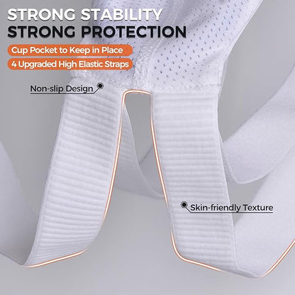 COOLOMG MMA Jock Straps with Cup for Men Adult 4-Straps Athletic Supporters with Groin Cup for BJJ Boxing Muay Thai Wrestling