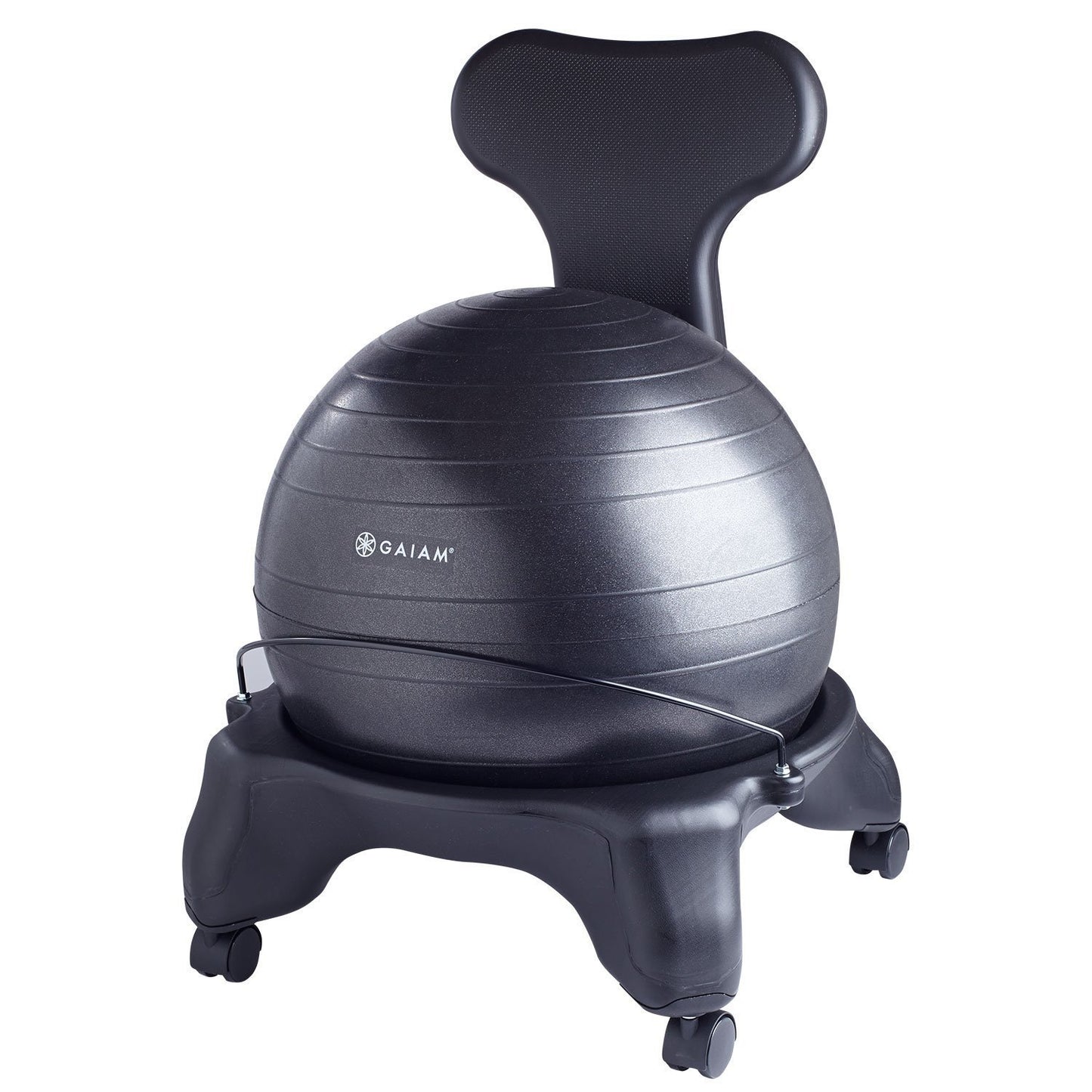 Gaiam Classic Balance Ball Chair, Stability Seat (Black)
