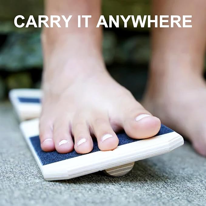 Ankle Foot Strengthener, New Sprain Exerciser, Single Leg Balance Board for Stability Training, Posture Corrector, Home Gym Fitness Equipment (Log color)