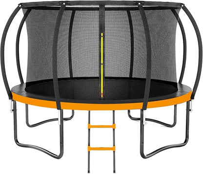 14FT & 16FT Trampoline for Kids & Adults, Big Round Trampoline with Basketball Hoop, Sprinkler & ASTM Certified