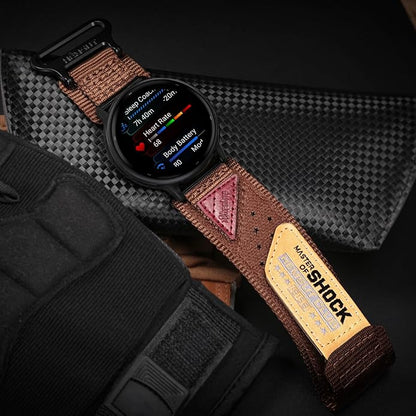 20mm Nylon Band Compatible with Garmin Vivoactive6/5/3,Forerunner 165/55/645/245 Music, 20mm Soft Nylon Replacement Strap