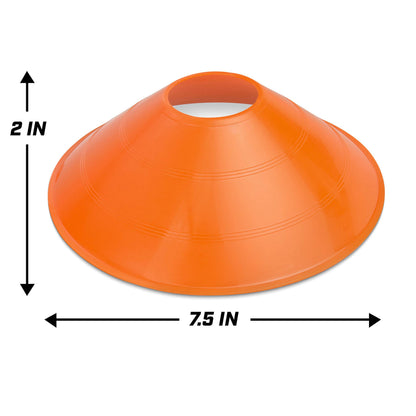 GoSports Agility Training Sport Cone 20 Pack with Tote Bag - Low Profile Field Markers for Kids and