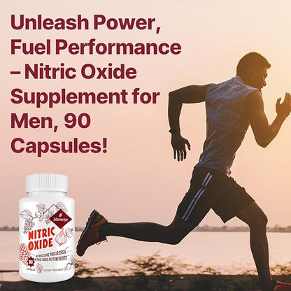 Nitric Oxide Supplement for Men, 90 Capsules (1 Pack)