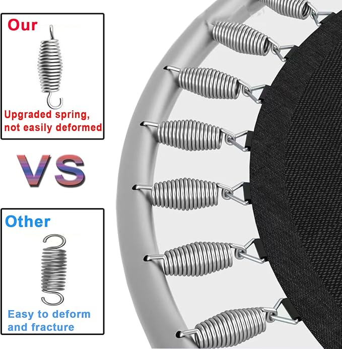 60'' Trampoline for Kids, 5FT Recreational Trampoline, Mini Baby Toddler Small Trampoline, Indoor/Outdoor Kids & Adults Trampoline with Enclosure Net for Boys Girls Christmas Birthday Gifts