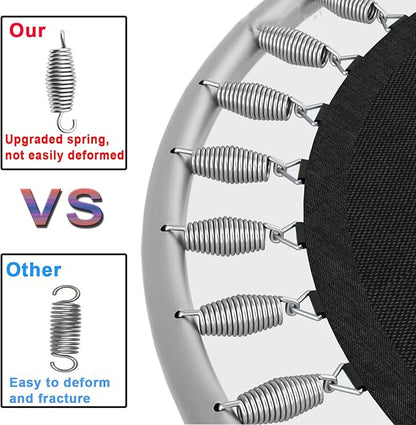 60'' Trampoline for Kids, 5FT Recreational Trampoline, Mini Baby Toddler Small Trampoline, Indoor/Outdoor Kids & Adults Trampoline with Enclosure Net for Boys Girls Christmas Birthday Gifts