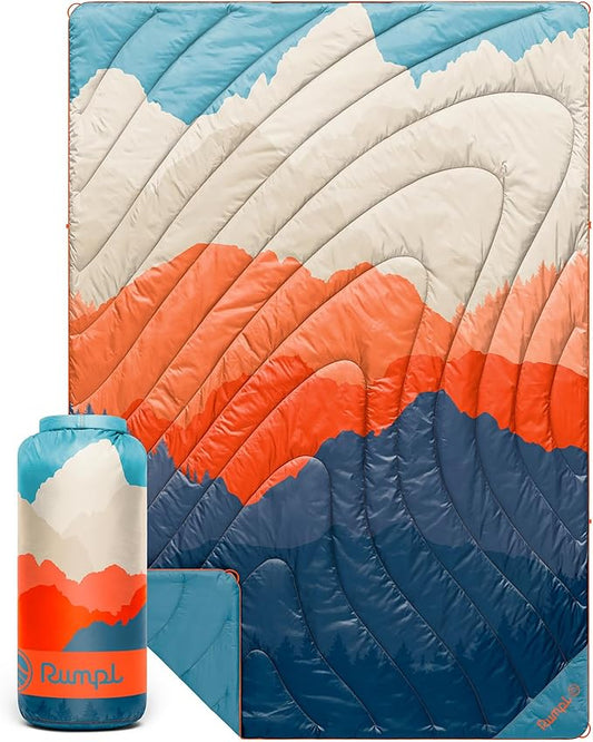 Rumpl Original Puffy Blanket - Warm, Water-Resistant Camping Blanket with 100% Recycled Synthetic