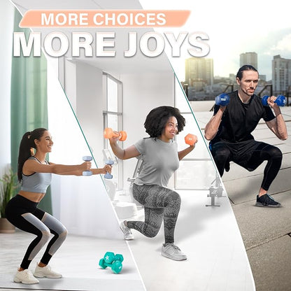 Yes4All Vinyl Hexagon Dumbbell - Dumbbells Set of 2 Hand Weights for Home Gym & Strength Training (2-15 lbs Weight Options)