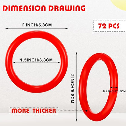 Civaner 72 Pcs Ring Toss Rings Game Plastic Carnival Ring Toss for Speed Agility Practice, Fun Target Toys Carnival Halloween Party Favors Throw Bottle Sports Yard Family Game