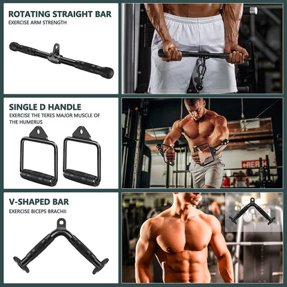 WNOEY Cable Machine Attachment, Cable Attachments for Gym, Gym Cable Attachments, Cable Machine