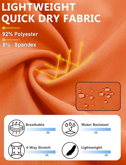 TACVASEN Men's Running Athletic Shorts 9" Quick Dry Workout Gym Shorts Lightweight Summer Shorts 3 Zipper Pockets