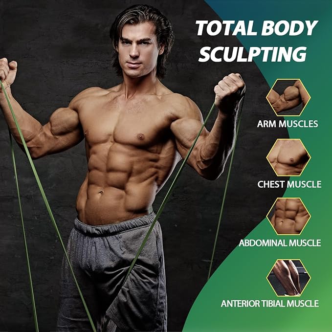 LEEKEY Resistance Bands Set for Pull-Up Assistance & Full-Body Training, Multi-Level Exercise Bands with Bag for Home Workouts, Physical Therapy, Strength Training (Men/Women)