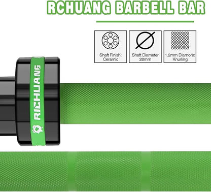 7ft Olympic Barbell, Weightlifting Barbell 28mm 45lb - 500/700/1000lbs Capacity with Smooth Spinning Sleeves, Olympic Bar Fits 2" Olympic Plates, for Snatch Clean Jerk - Home Gym Training