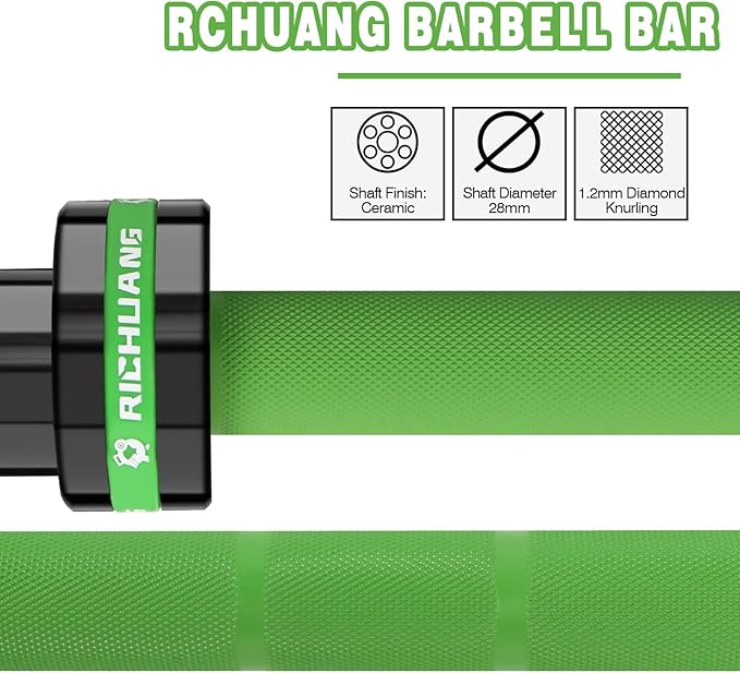 7ft Olympic Barbell, Weightlifting Barbell 28mm 45lb - 500/700/1000lbs Capacity with Smooth Spinning Sleeves, Olympic Bar Fits 2" Olympic Plates, for Snatch Clean Jerk - Home Gym Training