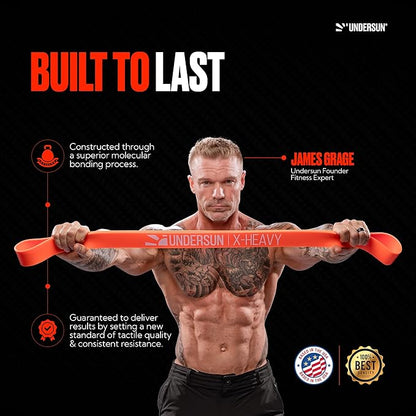 Undersun Resistance Bands for Working Out | Heavy Resistance Bands for Strength Training & Pull Up Assistance | Indoor/Outdoor, Gym, Home Exercise Bands Resistance