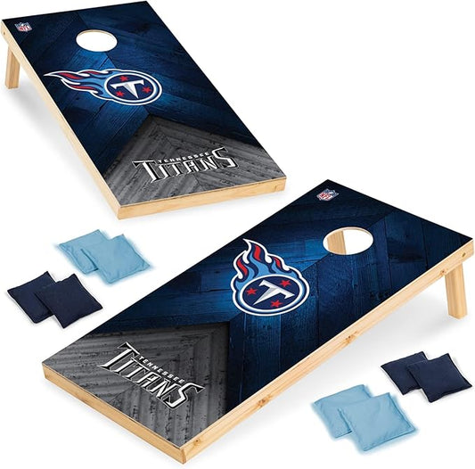NFL Football 2' x 4' Regulation Size Solid Wood Cornhole Set with Direct Print HD Team Graphics