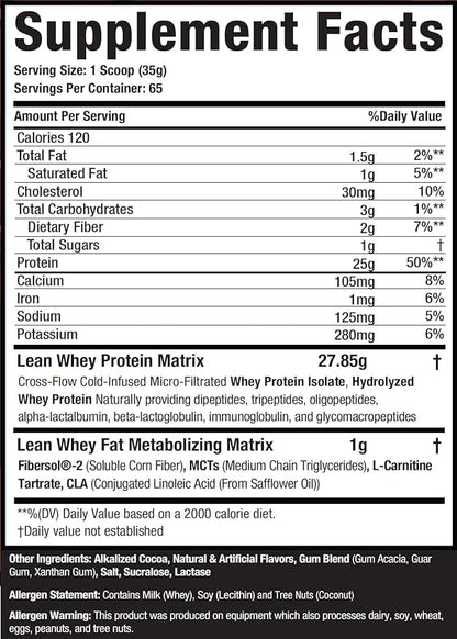 Musclesport Lean Whey Revolution??Protein Powder - Whey Protein Isolate - Low Calorie, Low Carb, Low Fat, Incredible Flavors - 25g Protein per Scoop - 5lb Chocolate Ice Cream