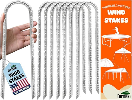 Eurmax USA Strong Trampoline Anchor Stake High Wind, Ground Anchors Heavy Duty, Tent