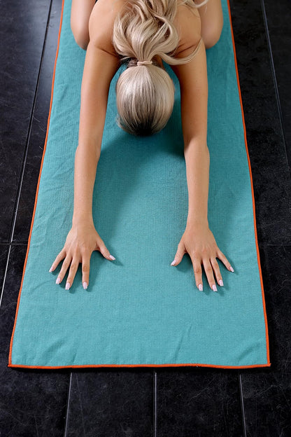 Eunzel Hot Yoga Towel - Microfiber Non Slip Yoga Mat Towel with Grip Dot Sweat Absorbent Towel for