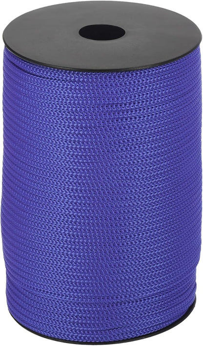 MECCANIXITY 5/32 Inch Polypropylene Rope Braided Ropes, 328ft Camping Rope Hollow Utility Cord for Clothesline, Hiking, Outdoor, Dark Blue