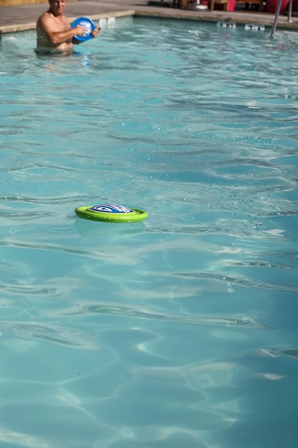 Disc - Water Disc Toy for Spring & Summer Fun - Skips, Slides, Jumps - Pools, Beaches & Backyards Fun for All Ages (Green)