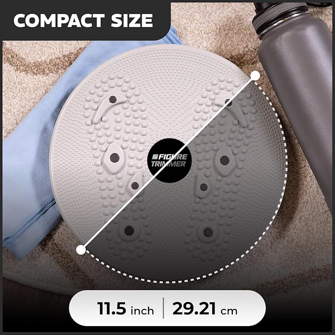 Daiwa Felicity Figure Trimmer Ab Twister Board - Waist Twister Machine for Core & Abs Exercise - Waist Twisting Fitness Tool, Dizzy Disc Twist Board for Slimming Workout with 8 Magnets Reflexology
