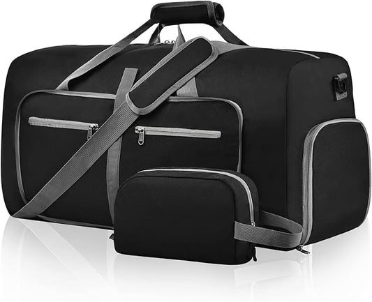 Felipe Varela Duffle Bag with Shoes Compartment and Adjustable Strap,Foldable Travel Duffel Bags