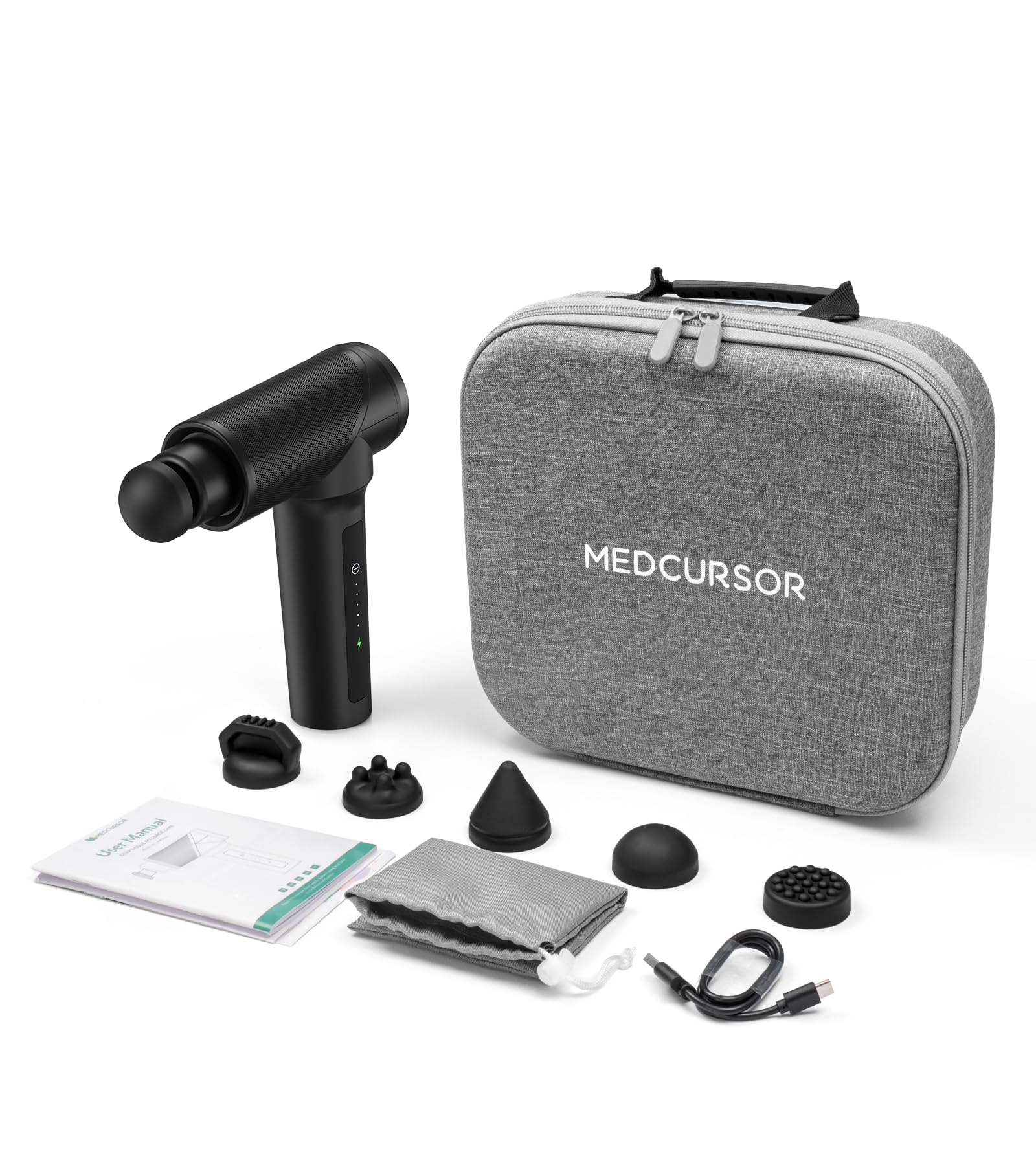 Medcursor Massage Gun - High Intensity Brushless Motor, Handheld Percussion Deep Tissue Massager