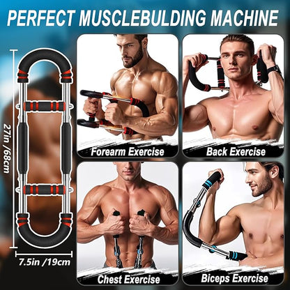 Twister Arm Trainer, 60-110lb Adjustable Chest Workout Equipment - Arm Trainer for Men - Portable Chest Trainer, Shoulders & Forearms Muscle Training Exercise Equipment for Men Women