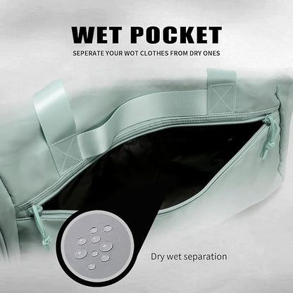 Weekender Duffel Bag with Shoe Compartment And Wet Pocket-Luggage Everyday Overnight Bag for Men and Women Travel-Carry On Gym Bag