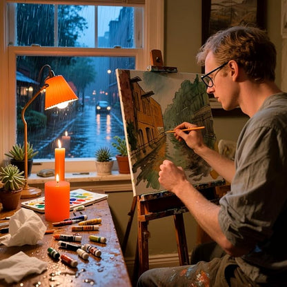 3 Packs Unscented Different Size Orange Pillar Candles, Dripless Non-Toxic 3x4, 3x6, 3x8 Inch Fall Colored Cylinder Candles for Thanksgiving, Wedding Party, Dinner Table, Power Outage, Emergency