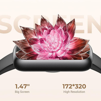 Health Fitness Tracker Smart Watch with 24/7 Heart Rate, Blood Oxygen, Sleep Tracker, Pedometer, 3 Colorful Bands & 3ATM Waterproof Activity Tracker with Step Calorie Counter, Space Black