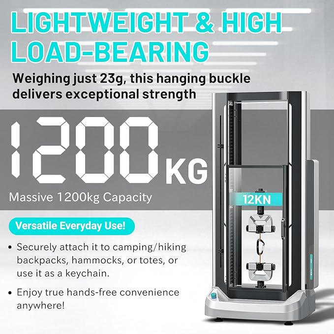 4-Pack Carabiner Clips Heavy Duty-12KN, 7075 Aircraft Aluminum Carabiners with Wiregate - Lightweight, D-Ring Key Hook, Fit for Hammock, Hiking, Camping, Dog Leash, Keychains（Black）