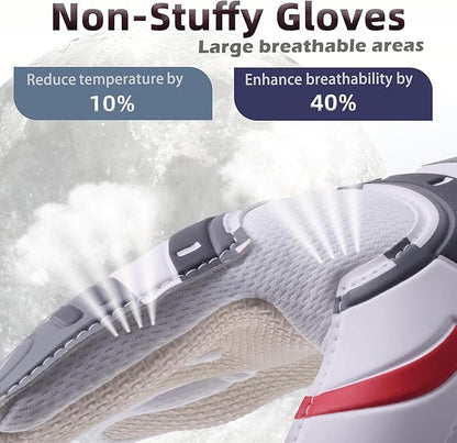 Sportout Kids Goalkeeper Gloves, Soccer Gloves with Double Wrist Protection and Non-Slip Wear Resistant Latex Material to Give Protection to Prevent Injuries