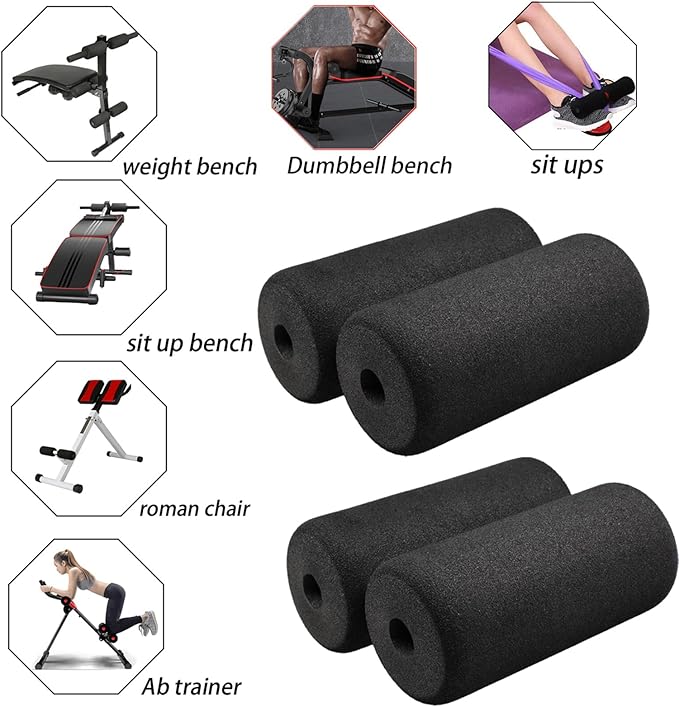 Foot Foam Roller Pad(6.29 * 3.1 * 3.1 in), Inversion Table Parts, Foam for Inversion Table, Workout Bench, Sits Ups Replacement Parts, Home Gym Accesories