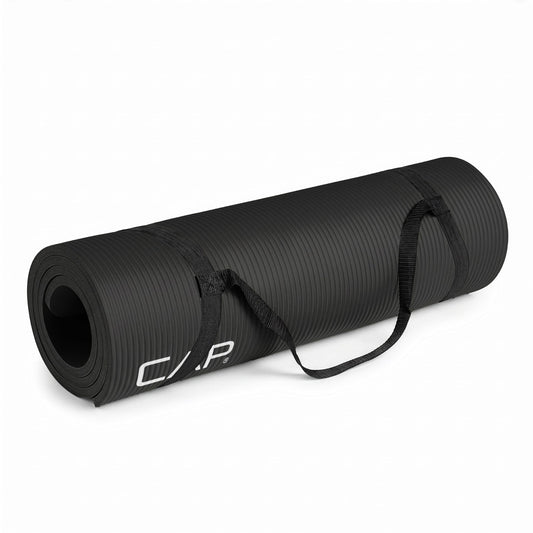CAP Barbell Yoga Mat 1/2" Thick with Carrying Strap - High Density Exercise Mat for Yoga, Pilates