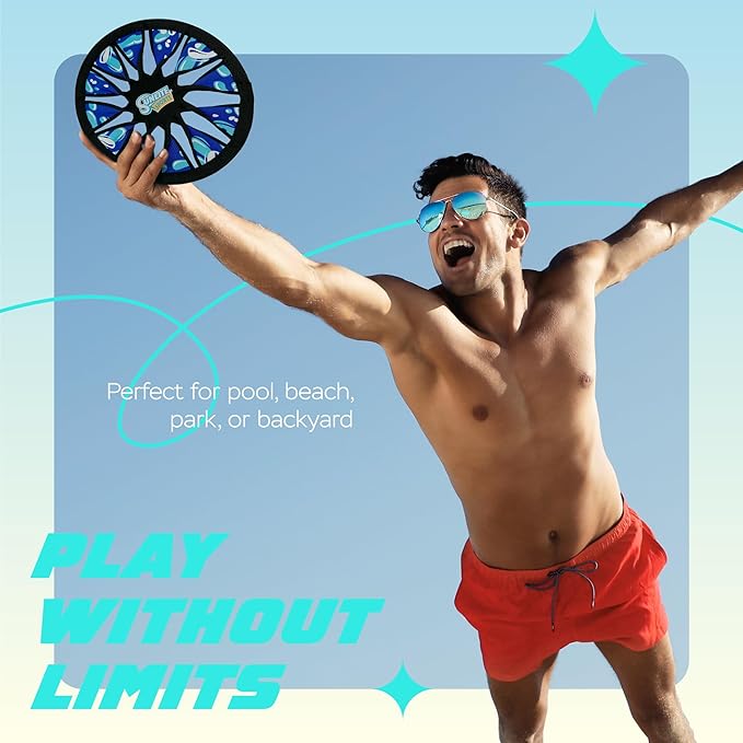 Sunlite Sports Water Series Spin Twist Frisbee, 1 Piece, Colors Vary, Blue/Green/Orange/Red (AN0509-B)