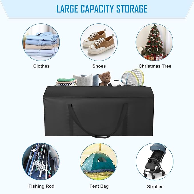 Sports Duffle Bag 42IN Extra Large Travel Duffel Luggage Bag with Upgrade 2-way Lockable Zippers, Durable & Water Resistant (42inch)