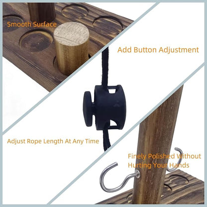 Board Games for Indoor/Outdoor Family & Party Fun - Ring Toss Game Set with Easy Assembly, Perfect for Halloween Games, Thanksgiving, Christmas Parties & White Elephant Exchanges - Portable Design