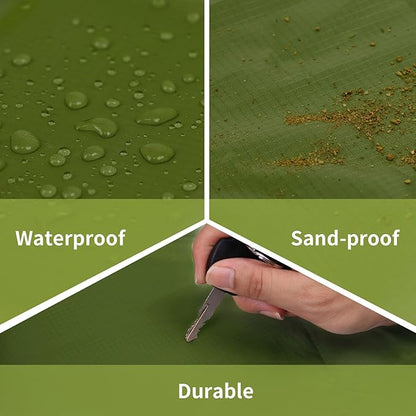 Frelaxy Pocket Picnic Blanket, Waterproof Sandproof Beach Mat, Compact Camping Tarp for Festivals, Hiking, Travel, Outdoor Recreation