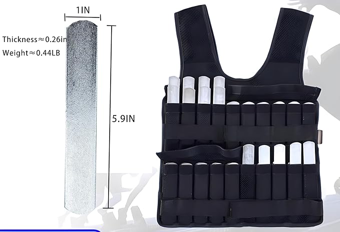 Weight Vest Plates, Adjustable Steel Weighted Plates For Vest, Round Head Strength Training Plates Workout Equipment For Weight Training, Running, Jogging, Cardio - For Men & Women