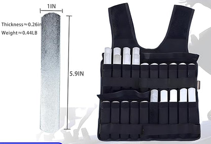 Weight Vest Plates, Adjustable Steel Weighted Plates For Vest, Round Head Strength Training Plates Workout Equipment For Weight Training, Running, Jogging, Cardio - For Men & Women