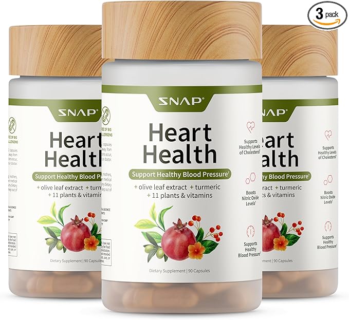 Snap Supplements Heart Health Supplements and Blood Circulation Supplements, 270 Capsules