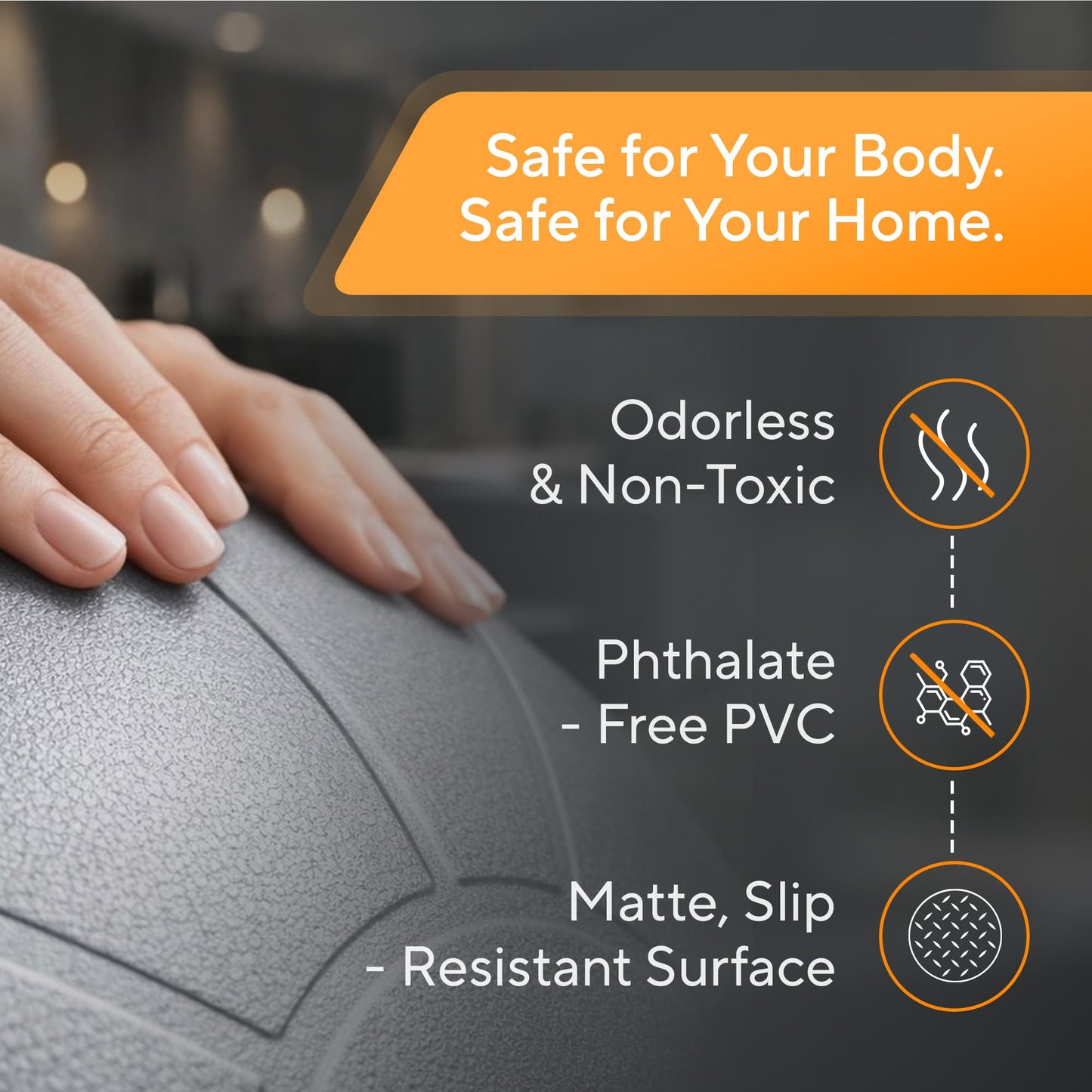 MANTRA SPORTS Exercise Ball – Yoga Ball for Pilates & Fitness - Birthing for Pregnancy, Stability
