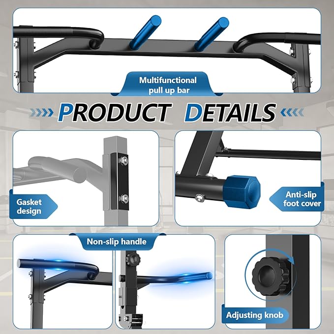Pull Up Station Pull Up Bar for Home Gym Equipment Dip Station Power Tower Strength Training Fitness Equipment