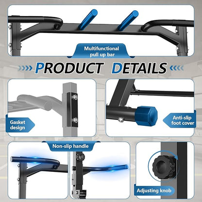 Pull Up Station Pull Up Bar for Home Gym Equipment Dip Station Power Tower Strength Training Fitness Equipment